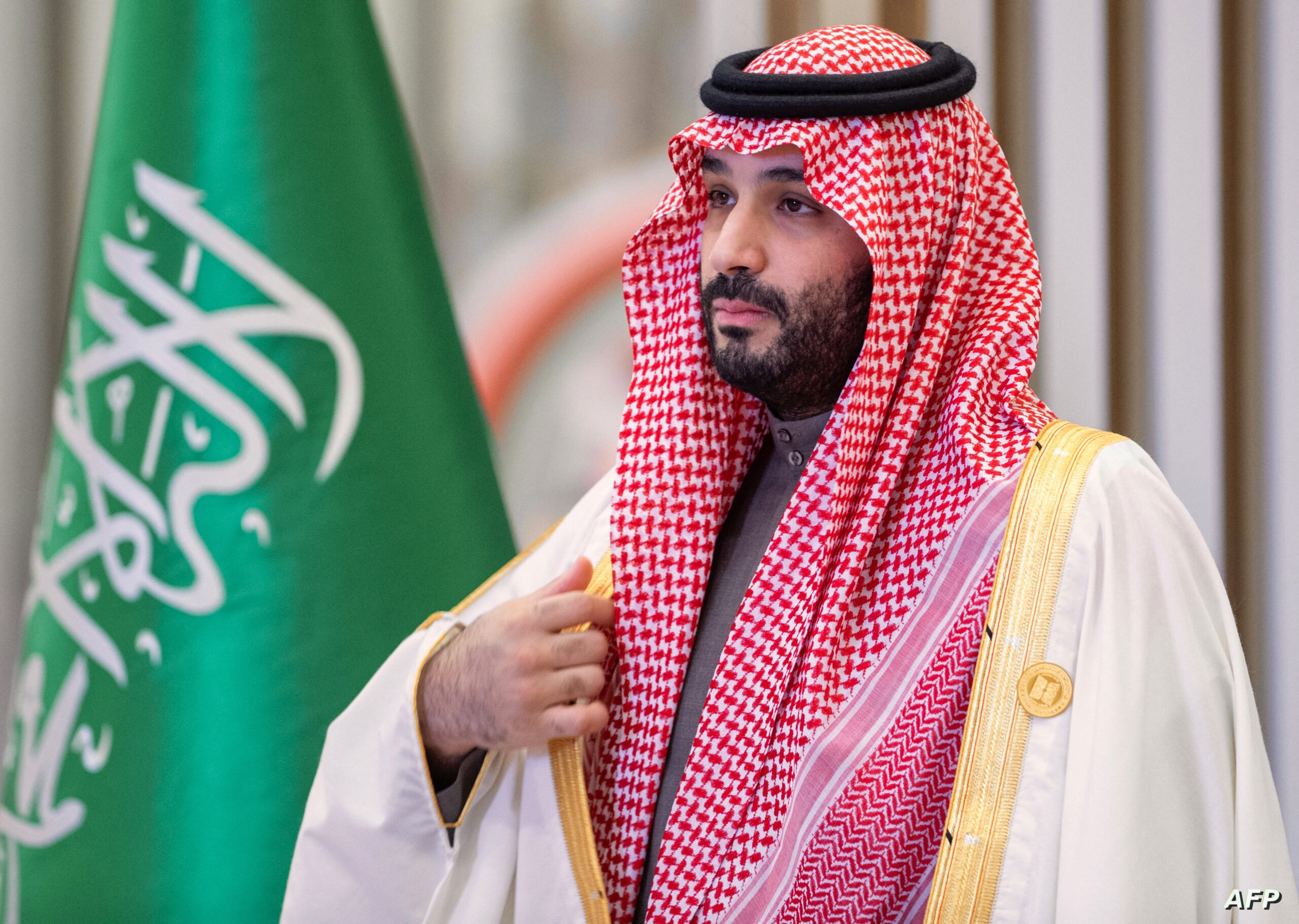 SAUDI-CHINA-GCC-POLITICS-DIPLOMACY This handout picture released by the Saudi Press Agency SPA shows Saudi Press Agency SPA shows Saudi Crown Prince Mohammed bin Salman during the forty-third session of the Gulf Cooperation Council (GCC), in the Saudi capital Riyadh, on the sidelines of the Gulf Arab Chinese Summits, on December 9, 2022. (Photo by Bandar AL-JALOUD / various sources / AFP) / === RESTRICTED TO EDITORIAL USE - MANDATORY CREDIT "AFP PHOTO / HO / SPA" - NO MARKETING NO ADVERTISING CAMPAIGNS - DISTRIBUTED AS A SERVICE TO CLIENTS ===